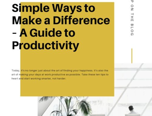 simple ways to make a difference a productivity guide