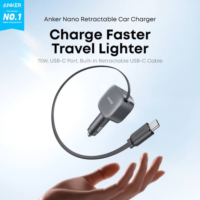 Anker Nano Retractable Car Charger